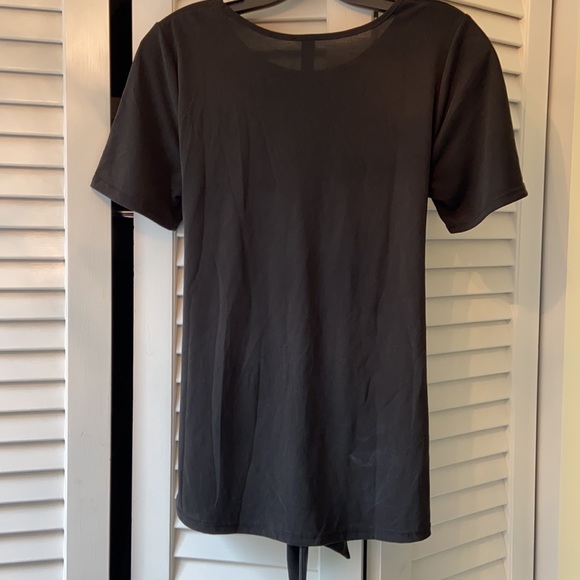 Design Lab Black TShirt With Tie - Picture 3 of 4